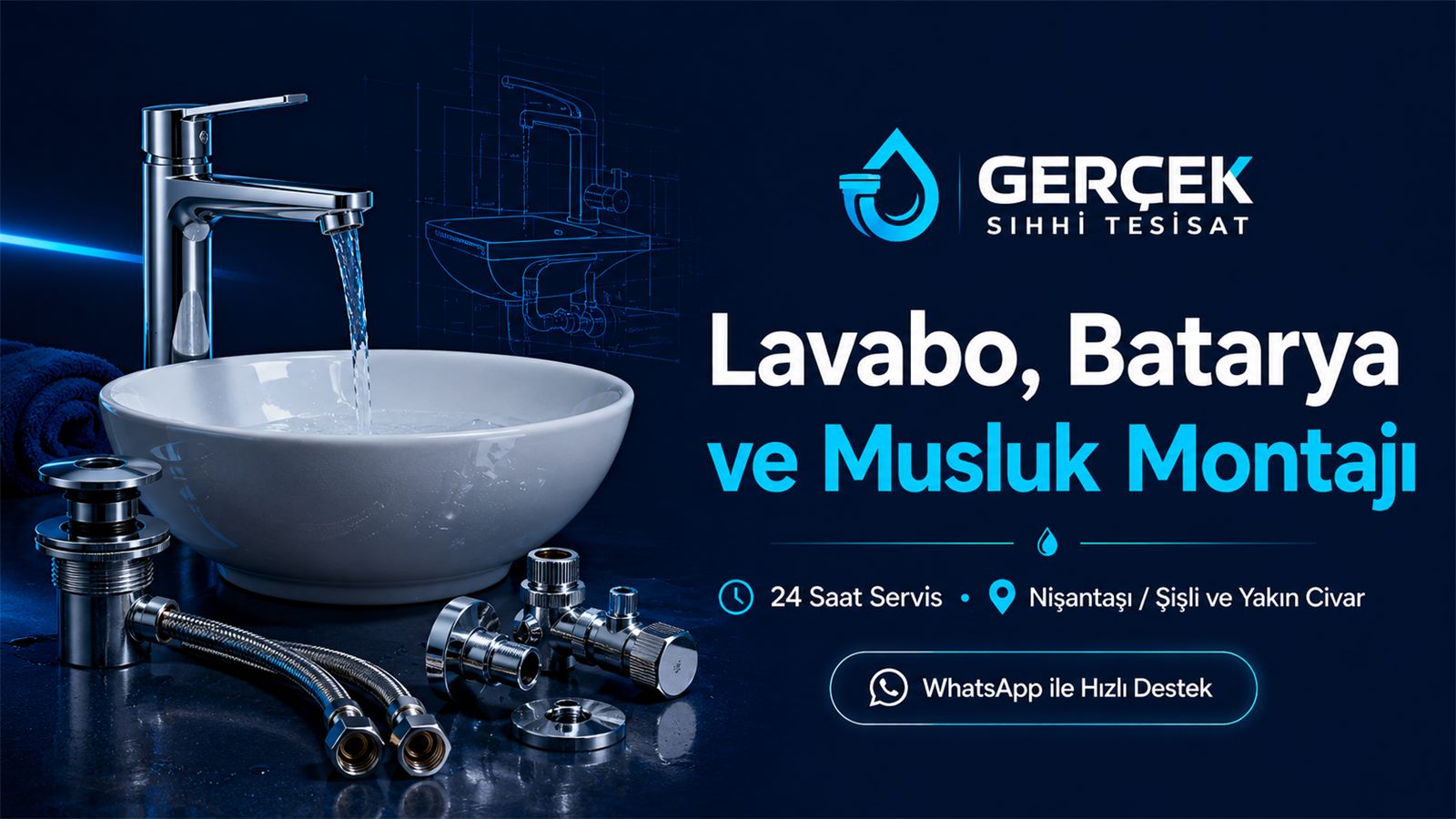 Lavabo, Batarya ve Musluk Montajı kapak görseli